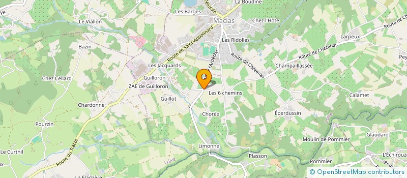 localisation de l'entreprise MONSIEUR FABIEN CHATAGNON  MACLAS