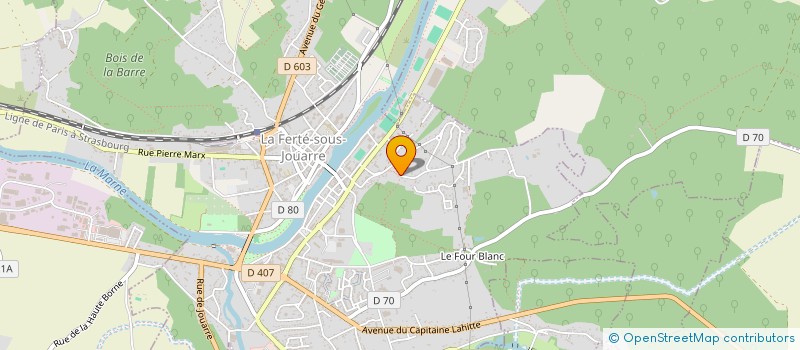 localisation de l'entreprise MONSIEUR FABIEN COTTRAY à LA FERTE-SOUS-JOUARRE