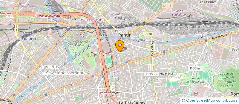 localisation de l'entreprise MONSIEUR FABIEN COULMONT  PANTIN