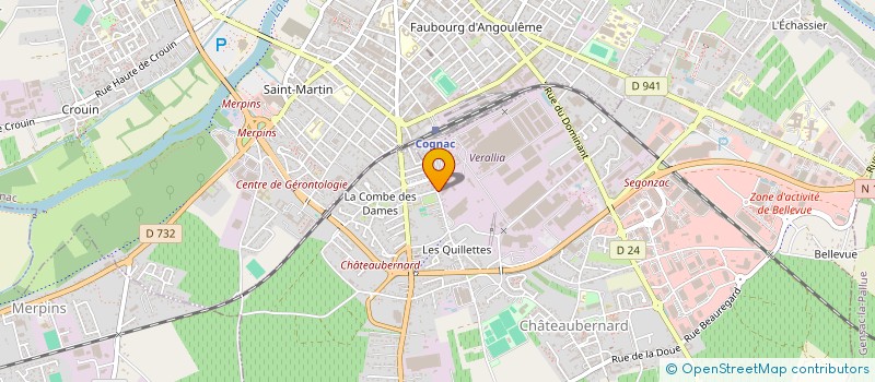 localisation de l'entreprise MONSIEUR FABIEN COUPRIE à COGNAC