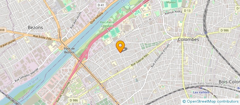 localisation de l'entreprise MONSIEUR FABIEN CREGUT à COLOMBES