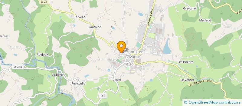 localisation de l'entreprise MONSIEUR FABIEN CREMILLIEUX à VERNOUX-EN-VIVARAIS