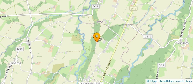 localisation de l'entreprise MONSIEUR FABIEN DABEZIES  TOURNOUS-DEVANT