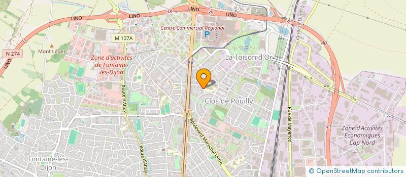 localisation de l'entreprise MONSIEUR FABIEN DAUGE à DIJON