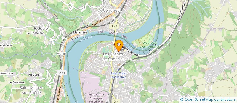 localisation de l'entreprise MONSIEUR FABIEN DI NOTA  LES ROCHES-DE-CONDRIEU