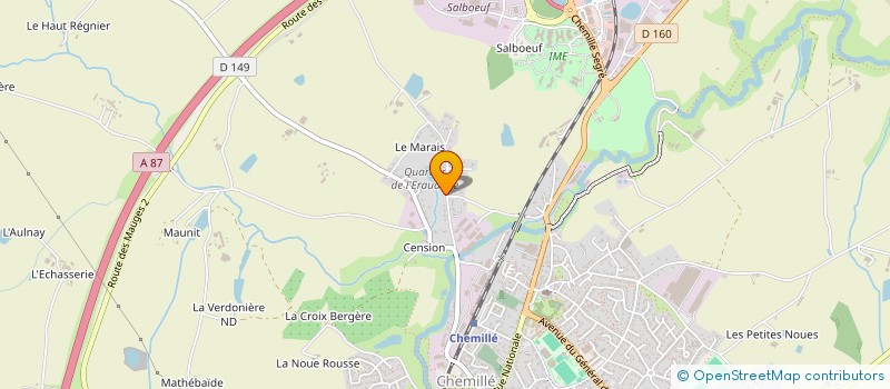 localisation de l'entreprise MONSIEUR FABIEN DUPE  CHEMILLE-EN-ANJOU