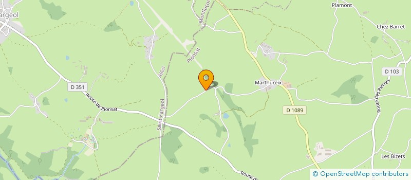 localisation de l'entreprise MONSIEUR FABIEN DUPRAT  PIONSAT