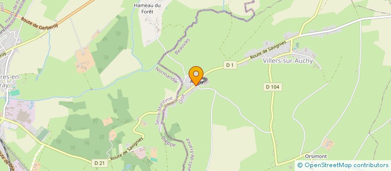 localisation de l'entreprise MONSIEUR FABIEN FERREIRA  VILLERS-SUR-AUCHY