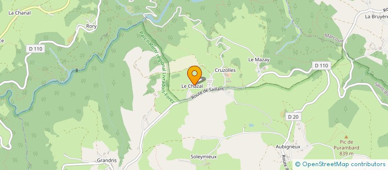 localisation de l'entreprise MONSIEUR FABIEN FORESTIER  SAINT-GEORGES-EN-COUZAN