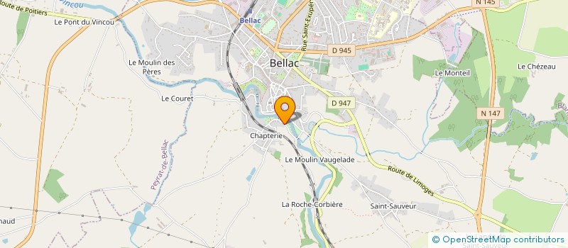 localisation de l'entreprise MONSIEUR FABIEN FORGEAUD à BELLAC