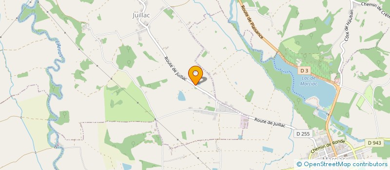 localisation de l'entreprise MONSIEUR FABIEN FORGUES  JUILLAC