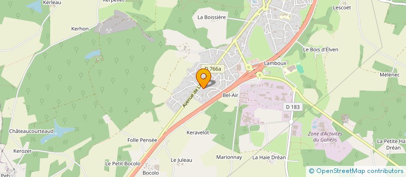 localisation de l'entreprise MONSIEUR FABIEN FOSSE à ELVEN