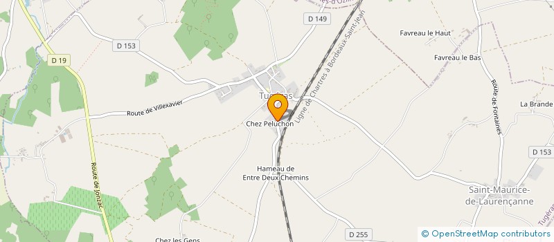 localisation de l'entreprise MONSIEUR FABIEN FRESSE  TUGERAS-SAINT-MAURICE