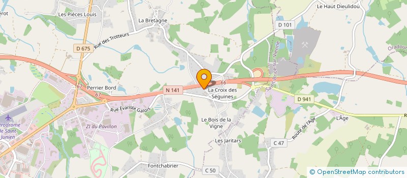 localisation de l'entreprise MONSIEUR FABIEN GANTEILLE à SAINT-JUNIEN