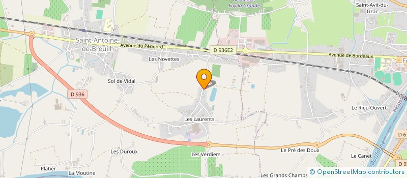 localisation de l'entreprise MONSIEUR FABIEN GARRIGUE  SAINT-ANTOINE-DE-BREUILH