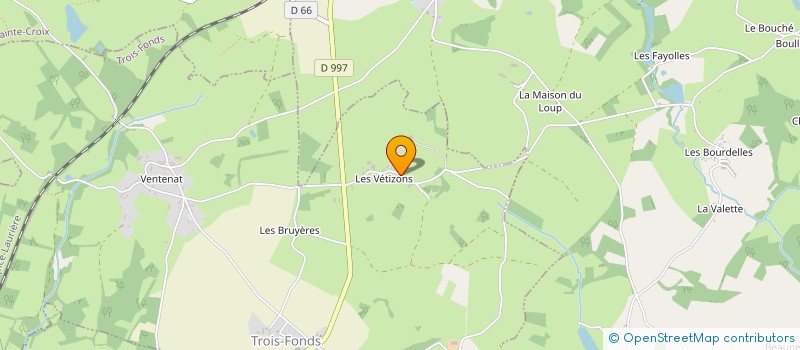 localisation de l'entreprise MONSIEUR FABIEN GAUDOIN à TROIS-FONDS