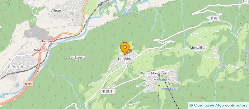 localisation de l'entreprise MONSIEUR FABIEN GAUTIER à LA PLAGNE TARENTAISE