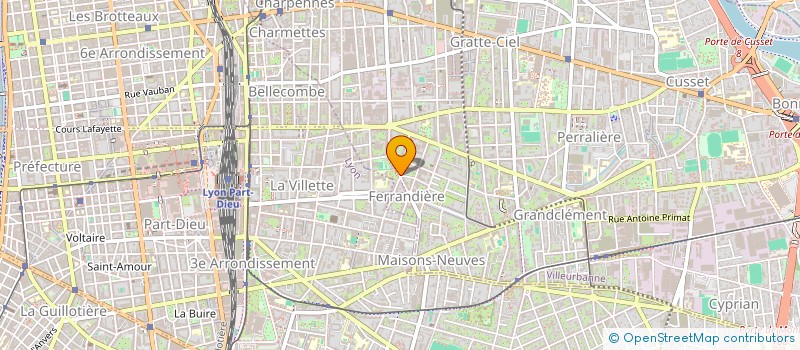 localisation de l'entreprise MONSIEUR FABIEN GERARD  VILLEURBANNE