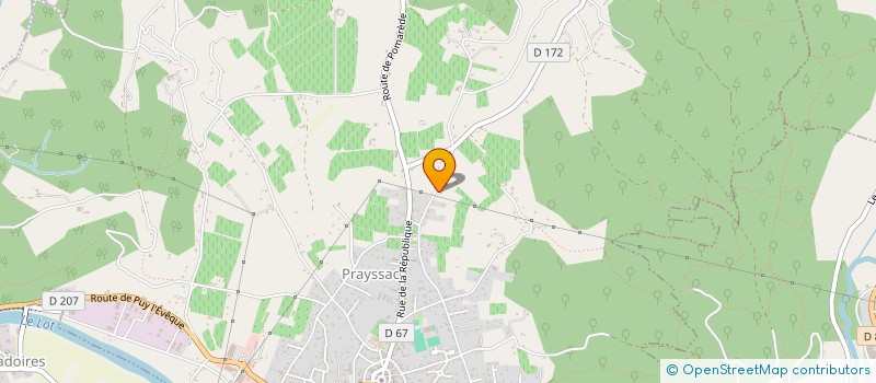 localisation de l'entreprise MONSIEUR FABIEN GIRAUDON  PRAYSSAC