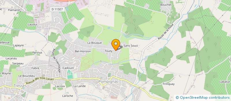 localisation de l'entreprise MONSIEUR FABIEN GIULIANI  POMPIGNAC