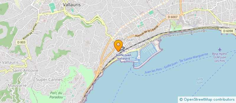 localisation de l'entreprise MONSIEUR FABIEN GOLMARD à VALLAURIS