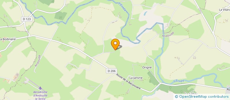 localisation de l'entreprise MONSIEUR FABIEN GOUGEON à ANDOUILLE