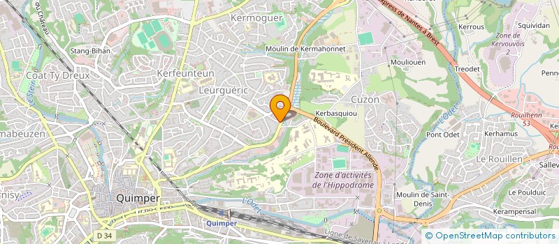 localisation de l'entreprise MONSIEUR FABIEN GRALL à QUIMPER