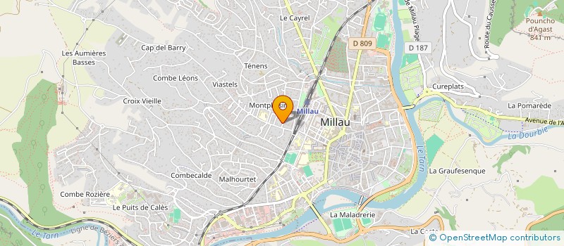 localisation de l'entreprise MONSIEUR FABIEN GUELL  MILLAU