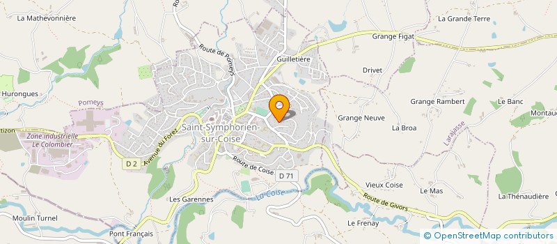 localisation de l'entreprise MONSIEUR FABIEN HUGUET à SAINT-SYMPHORIEN-SUR-COISE