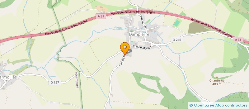 localisation de l'entreprise MONSIEUR FABIEN JACQUOTTIN  DAMPIERRE