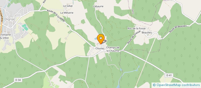 localisation de l'entreprise MONSIEUR FABIEN  JEAN RACLET  DIGNAC