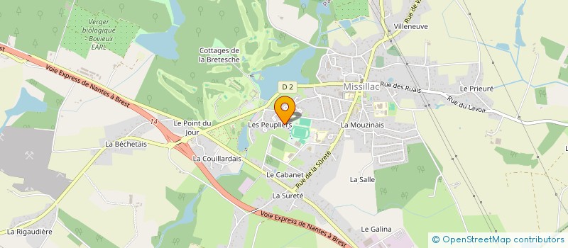 localisation de l'entreprise MONSIEUR FABIEN JOSSE  MISSILLAC