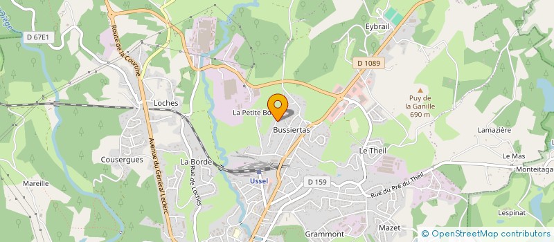 localisation de l'entreprise MONSIEUR FABIEN JOUGEAT à USSEL