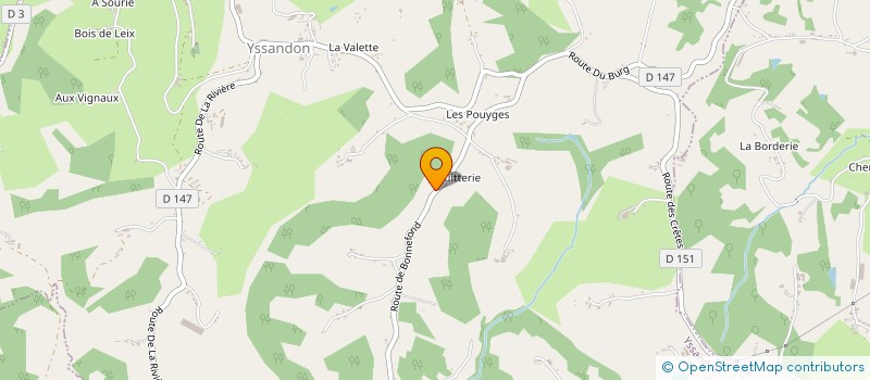 localisation de l'entreprise MONSIEUR FABIEN LACHAUD  YSSANDON