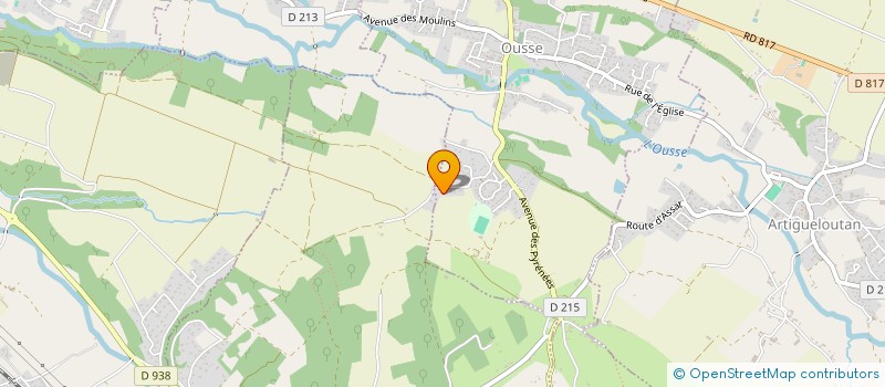 localisation de l'entreprise MONSIEUR FABIEN LACRABERE  OUSSE