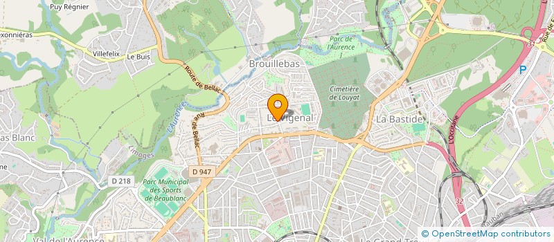 localisation de l'entreprise MONSIEUR FABIEN LAGADEC  LIMOGES