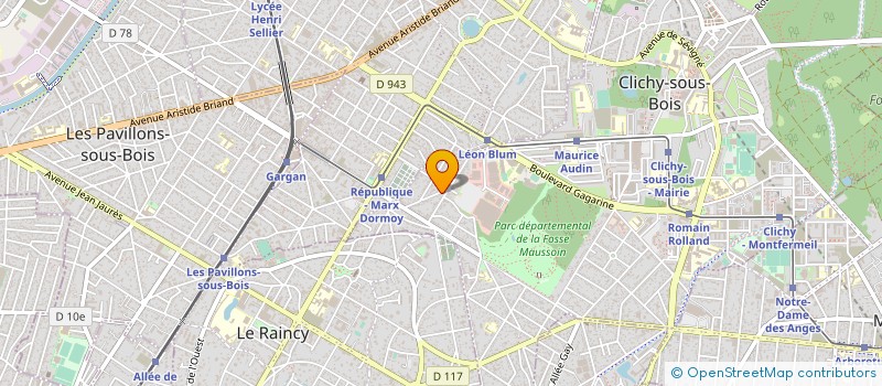 localisation de l'entreprise MONSIEUR FABIEN LAROCHE à CLICHY-SOUS-BOIS