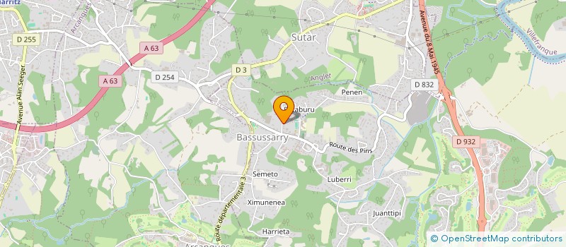 localisation de l'entreprise MONSIEUR FABIEN LAUNAY  BASSUSSARRY