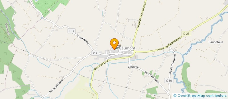 localisation de l'entreprise MONSIEUR FABIEN LAVERGNE  CAUMONT