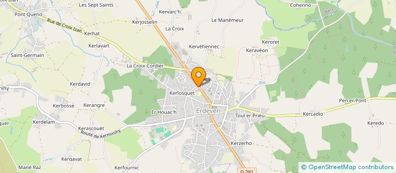 localisation de l'entreprise MONSIEUR FABIEN LE BELZ  ERDEVEN