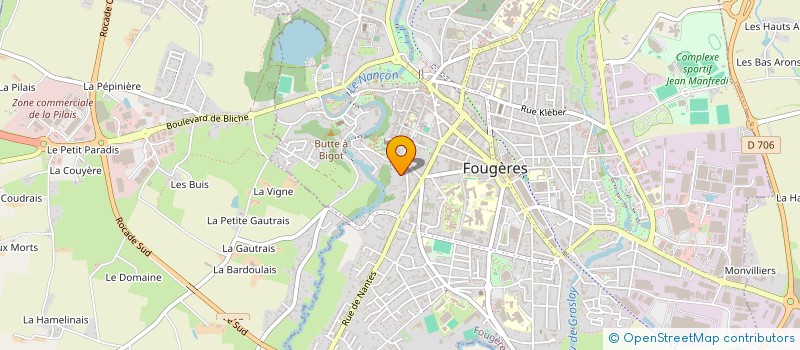 localisation de l'entreprise MONSIEUR FABIEN LE BLEIZ  FOUGERES