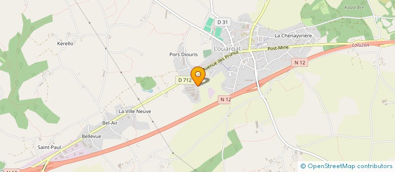 localisation de l'entreprise MONSIEUR FABIEN LE COCQUEN à LOUARGAT