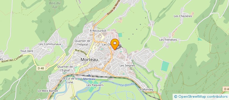 localisation de l'entreprise MONSIEUR FABIEN LECHINE  MORTEAU