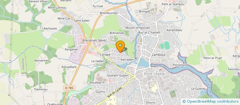 localisation de l'entreprise MONSIEUR FABIEN LEROYER  PLONEOUR-LANVERN