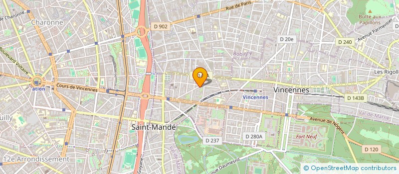 localisation de l'entreprise MONSIEUR FABIEN MARTIN LEBERTON à VINCENNES