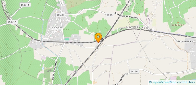 localisation de l'entreprise MONSIEUR FABIEN MATHIEU  THEZIERS