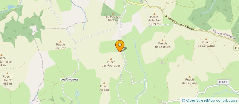 localisation de l'entreprise MONSIEUR FABIEN MONTEILLET  VEZINS-DE-LEVEZOU