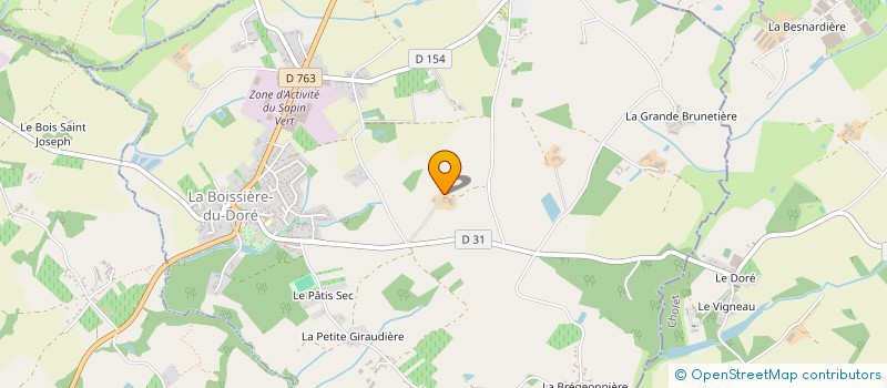localisation de l'entreprise MONSIEUR FABIEN MOREAU à LA BOISSIERE-DU-DORE