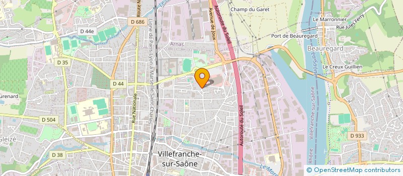localisation de l'entreprise MONSIEUR FABIEN MOREAU à VILLEFRANCHE-SUR-SAONE