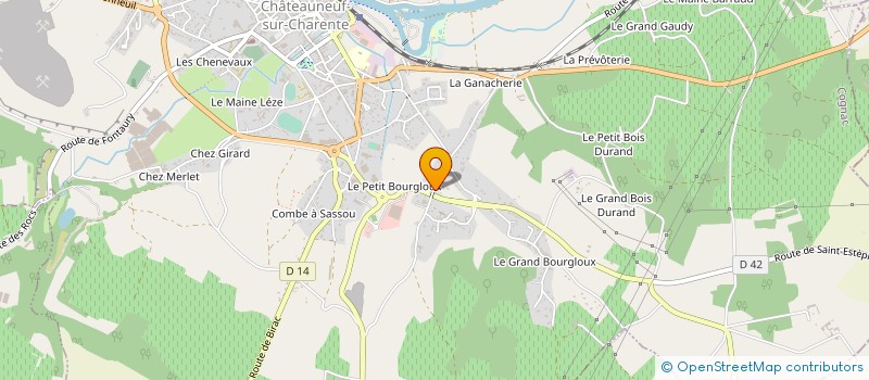 localisation de l'entreprise MONSIEUR FABIEN PAILLAT à CHATEAUNEUF-SUR-CHARENTE